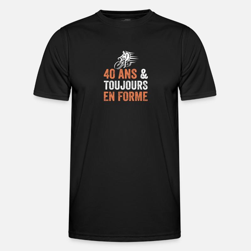 40th anniversary gift Bicycle - Men's Functional T-Shirt - black