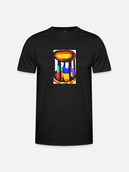Ponypferde - Männer Funktions-T-Shirt - Schwarz