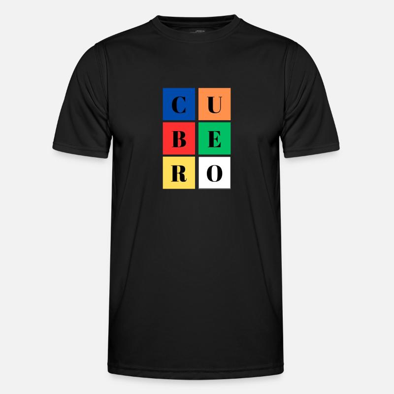 Square Bucket Colors SpeedCuber - Men's Functional T-Shirt - black