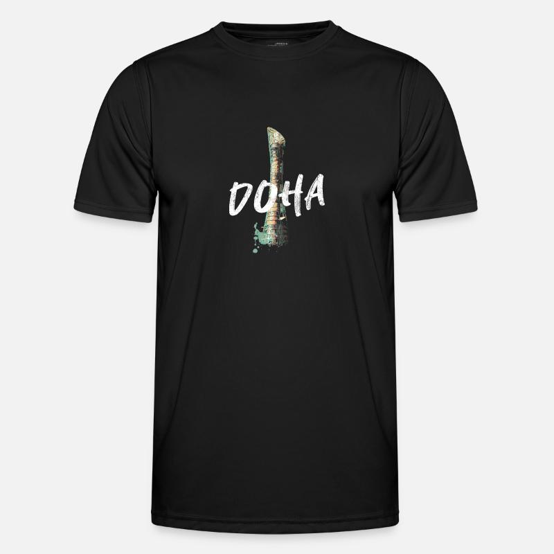 Sheikh Khalifa Stadium, Doha - Men's Functional T-Shirt - black