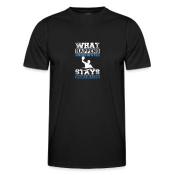 Happens underwater stays underwater, water polo - Männer Funktions-T-Shirt - Schwarz - Vorne - AI Model Male 178 dark (178cm)