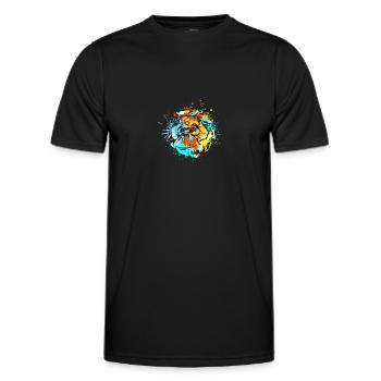 Splash Art Singe Bornéo Orang-outan - T-shirt sport Homme - noir - Devant - AI Model Male 178 dark (178cm)