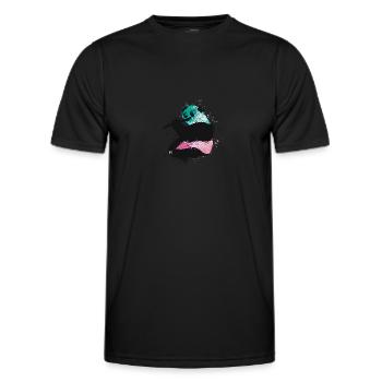 Splash Art Riesenpanda Pandabär Großer Panda - Männer Funktions-T-Shirt - Schwarz - Vorne - AI Model Male 178 dark (178cm)