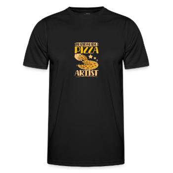 Handmade pizza making artist - Men's Functional T-Shirt - black - Front - AI Model Male 178 dark (178cm)
