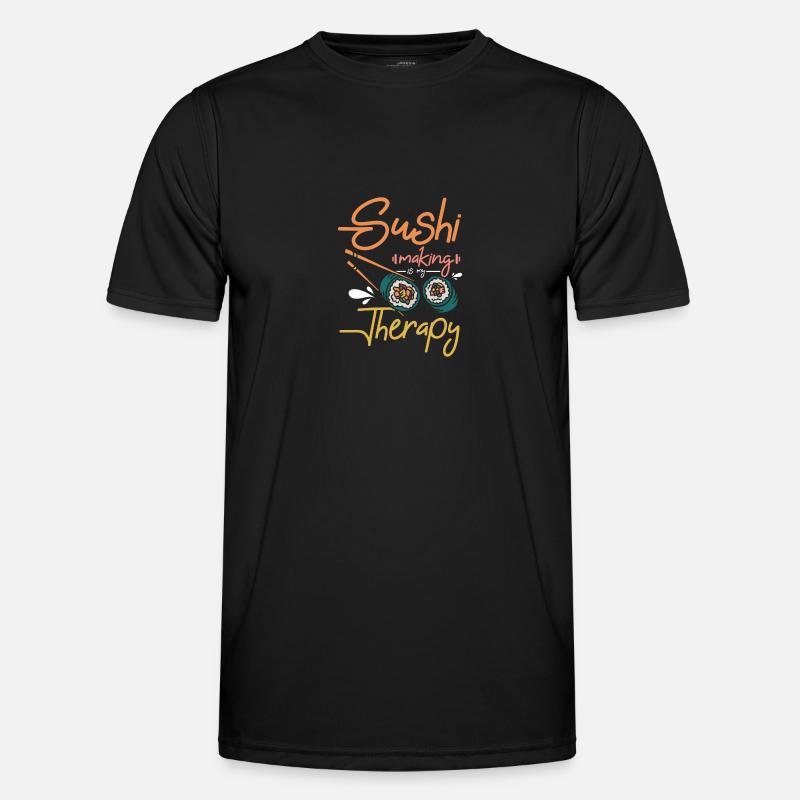 Sushi making is my therapy - Men's Functional T-Shirt - black
