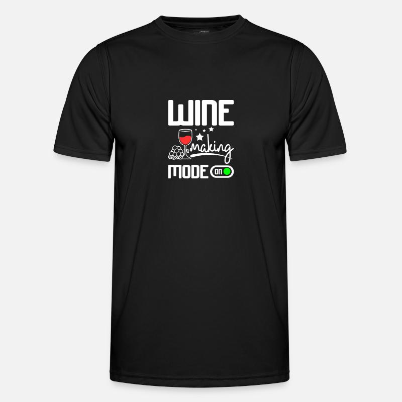 Wine making mode on - Men's Functional T-Shirt - black