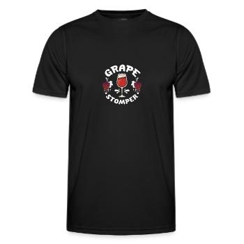 Wine making grape stomper - Männer Funktions-T-Shirt - Schwarz - Vorne - AI Model Male 178 dark (178cm)