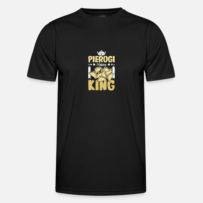 Pierogi making king - Men's Functional T-Shirt - black