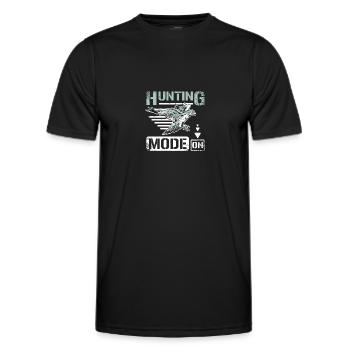 Mode chasse sur fauconnier - T-shirt sport Homme - noir - Devant - AI Model Male 178 dark (178cm)
