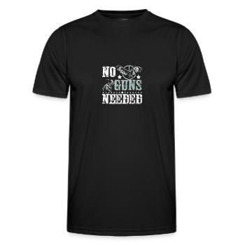 Chasse sans fusil Falconer - T-shirt sport Homme - noir - Devant - AI Model Male 178 dark (178cm)