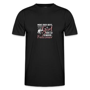 Laissez cette fille vous montrer comment être un fauconnier - T-shirt sport Homme - noir - Devant - AI Model Male 178 dark (178cm)