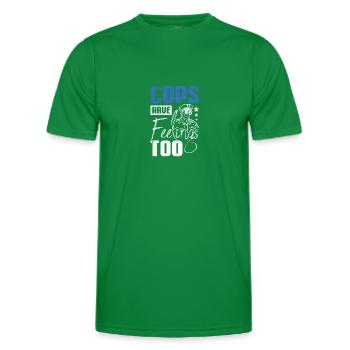 Cops have feelings too - Men's Functional T-Shirt - kelly green - Front - AI Model Male 178 dark (178cm)