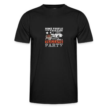 Some people need vacation I need a tailgate party - Men's Functional T-Shirt - black - Front - AI Model Male 178 dark (178cm)