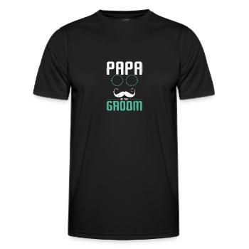 Groomsmen Papa of the groom - Männer Funktions-T-Shirt - Schwarz - Vorne - AI Model Male 178 dark (178cm)