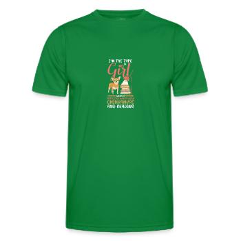 Dog lovers are perfectly happy with - Men's Functional T-Shirt - kelly green - Front - AI Model Male 178 dark (178cm)