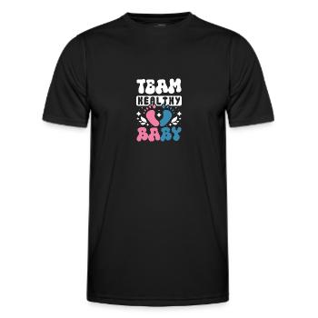 Team healthy baby - Männer Funktions-T-Shirt - Schwarz - Vorne - AI Model Male 178 dark (178cm)