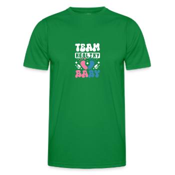 Team healthy baby - Men's Functional T-Shirt - kelly green - Front - AI Model Male 178 dark (178cm)