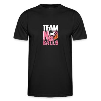 Gender Reveal Team girl team no balls - Männer Funktions-T-Shirt - Schwarz - Vorne - AI Model Male 178 dark (178cm)