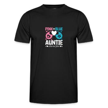 Pink or blue auntie loves you - Männer Funktions-T-Shirt - Schwarz - Vorne - AI Model Male 178 dark (178cm)