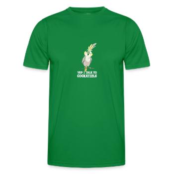 Yep I talk to cockatiels - Männer Funktions-T-Shirt - Kelly Green - Vorne - AI Model Male 178 dark (178cm)