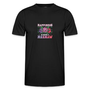 Happiness is being a meemaw - Men's Functional T-Shirt - black - Front - AI Model Male 178 dark (178cm)