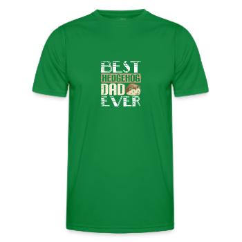 Best hedgehog dad ever - Männer Funktions-T-Shirt - Kelly Green - Vorne - AI Model Male 178 dark (178cm)