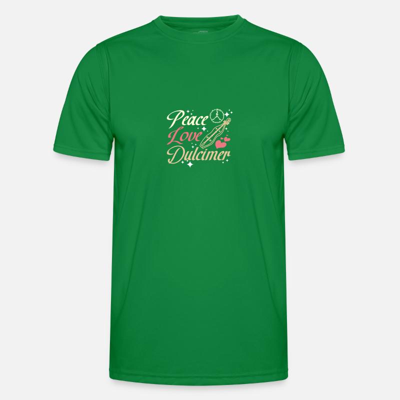 Peace Love Dulcimer Männer Funktions-T-Shirt