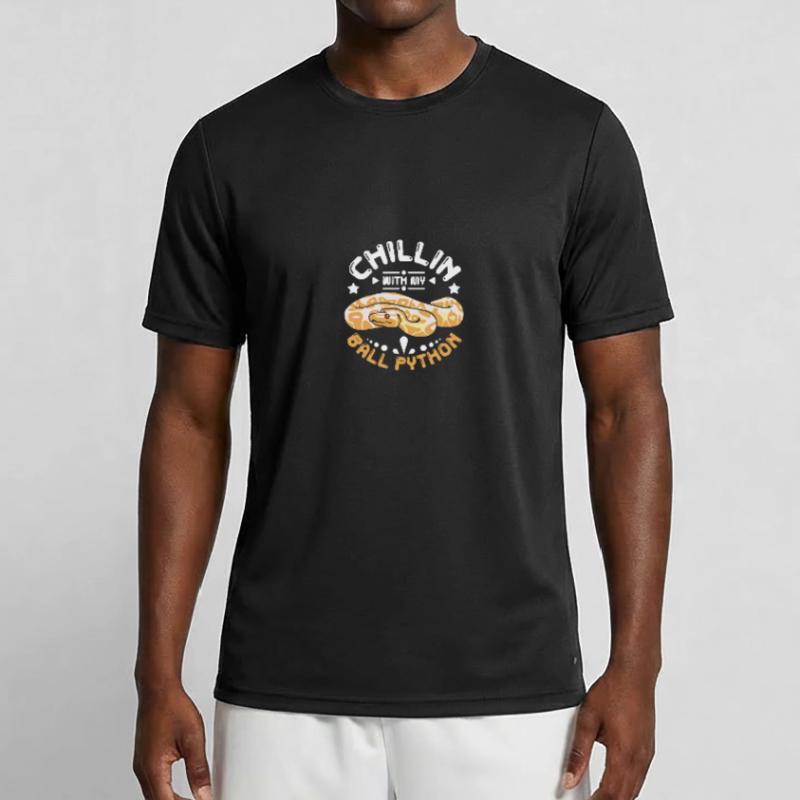 Chillin with my ball python Men's Functional T-Shirt