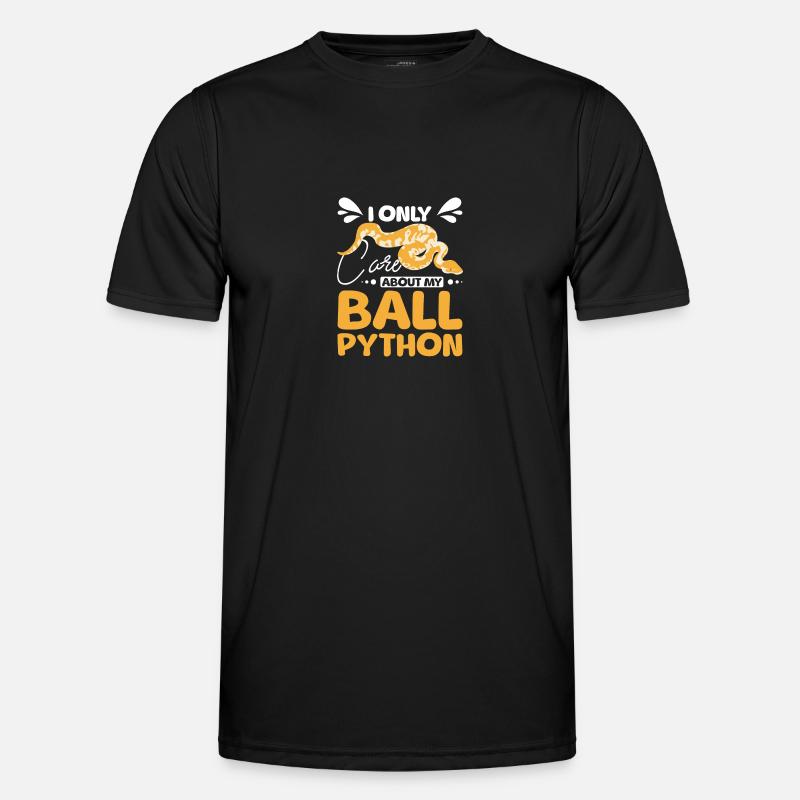 I only care about my ball python Männer Funktions-T-Shirt