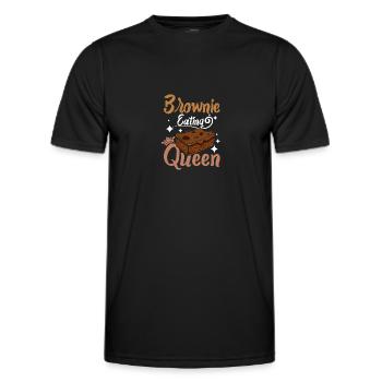 Brownie eating Queen - Männer Funktions-T-Shirt - Schwarz - Vorne - AI Model Male 178 dark (178cm)
