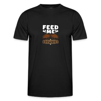 Feed Me Brownies - Männer Funktions-T-Shirt - Schwarz - Vorne - AI Model Male 178 dark (178cm)