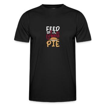 Feed me Apple pie - Männer Funktions-T-Shirt - Schwarz - Vorne - AI Model Male 178 dark (178cm)