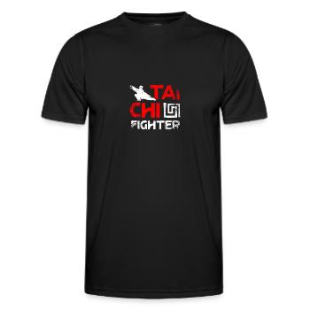 Combattant de Tai Chi - T-shirt sport Homme - noir - Devant - AI Model Male 178 dark (178cm)