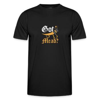 Foire de la Renaissance Vous avez de l’hydromel ? - T-shirt sport Homme - noir - Devant - AI Model Male 178 dark (178cm)