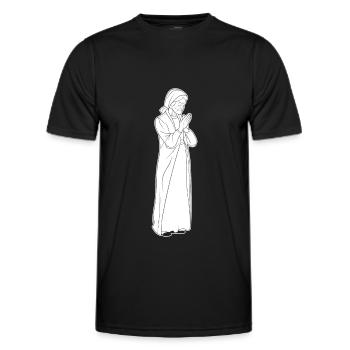 Christianisme Chrétien Mamie - T-shirt sport Homme - noir - Devant - AI Model Male 178 dark (178cm)