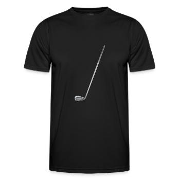 Golf clubs - Men's Functional T-Shirt - black - Front - AI Model Male 178 dark (178cm)