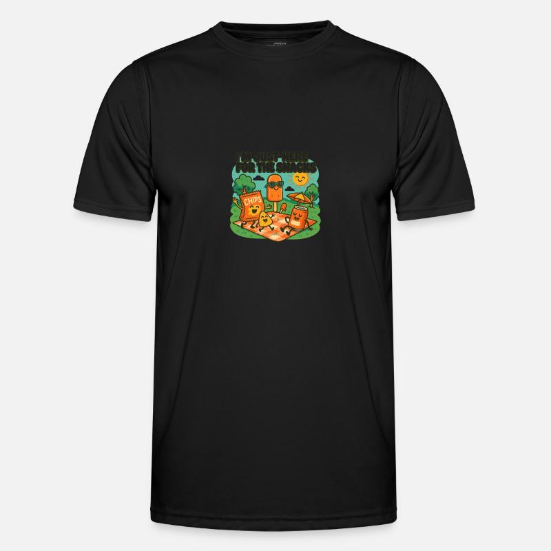 I'm only here for the snacks - Men's Functional T-Shirt - black