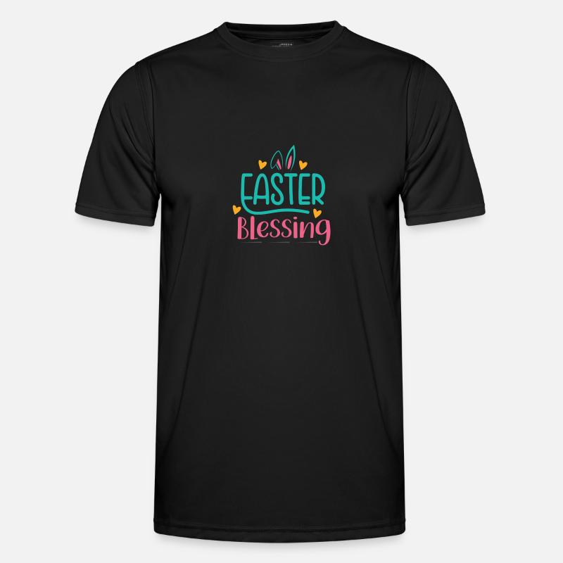 Happy Easter Easter Blessing - Men's Functional T-Shirt - black