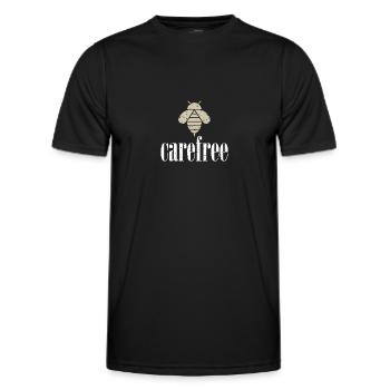 Beige Bee Carefree Biene Be Carefree - Männer Funktions-T-Shirt - Schwarz - Vorne - AI Model Male 178 dark (178cm)