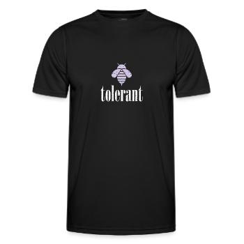 Abeille pastel violette Abeille tolérante Soyez tolérante - T-shirt sport Homme - noir - Devant - AI Model Male 178 dark (178cm)