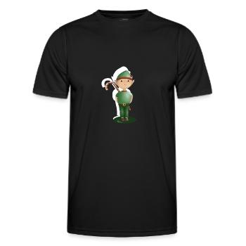 Prankster elf of father noel - Men's Functional T-Shirt - black - Front - AI Model Male 178 dark (178cm)