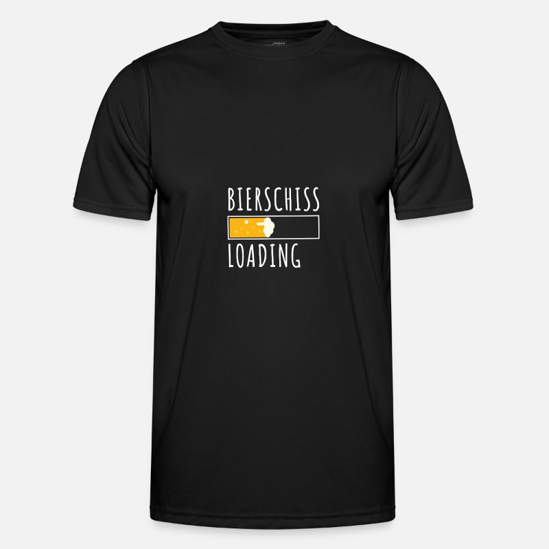 Bierschiss loading - Männer Funktions-T-Shirt - Schwarz