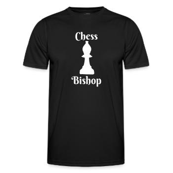 chess bishop piece - Men's Functional T-Shirt - black - Front - AI Model Male 178 dark (178cm)