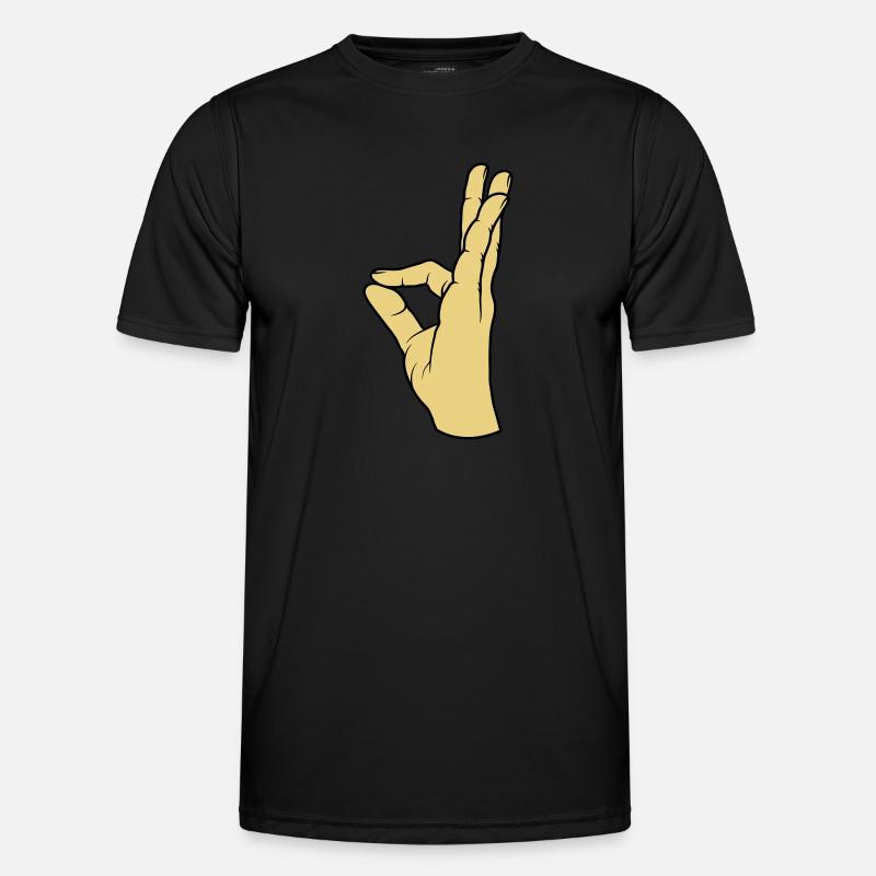 Perfekt sehr lecker Handgeste - Männer Funktions-T-Shirt - Schwarz