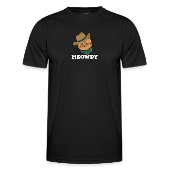 meowdy gruen - Männer Funktions-T-Shirt - Schwarz - Vorne - AI Model Male 178 dark (178cm)