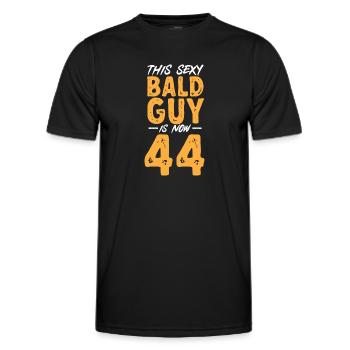 Bald Head Baldness Beard Bald Head - Men's Functional T-Shirt - black - Front - AI Model Male 178 dark (178cm)