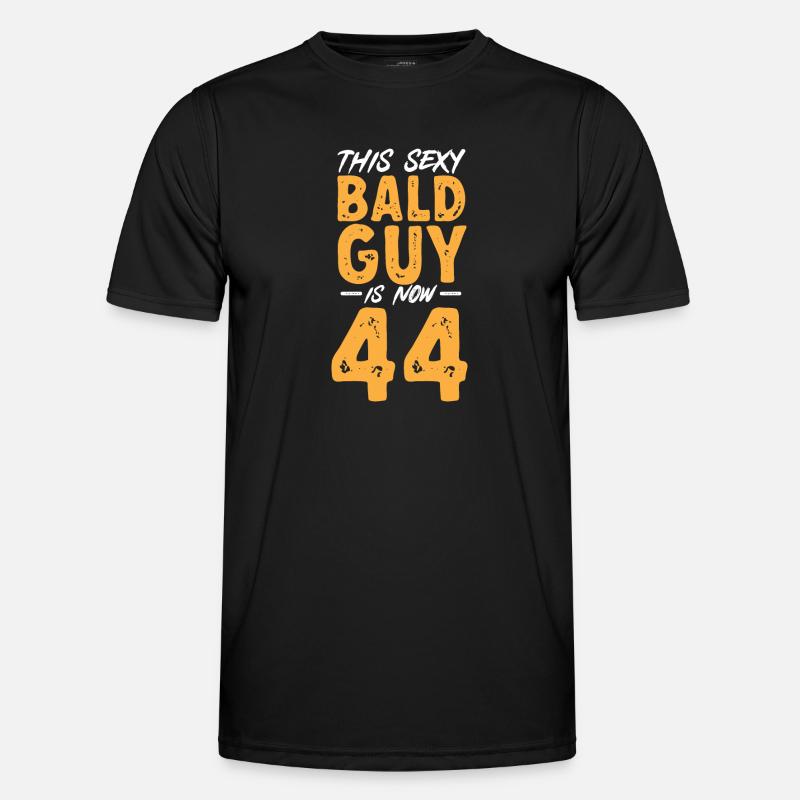 Glatze Kahlköpfigkeit Bart Glatzkopf - Männer Funktions-T-Shirt - Schwarz