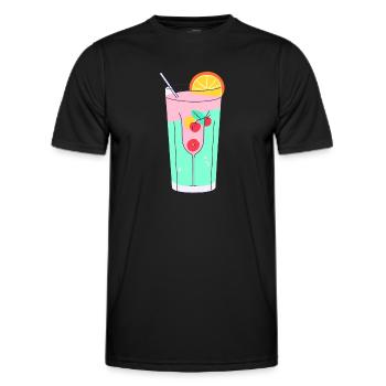 Tropical Bliss - Men's Functional T-Shirt - black - Front - AI Model Male 178 dark (178cm)