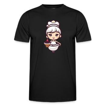 Pâtisserie Fée Fée Pâtisserie Gâteau - T-shirt sport Homme - noir - Devant - AI Model Male 178 dark (178cm)