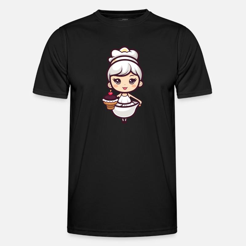 Backfee Fee Backen Kuchen - Männer Funktions-T-Shirt - Schwarz